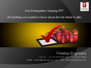 Fire safety training powerpoint