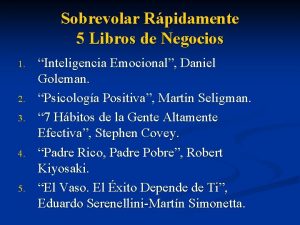 Sobrevolar Rpidamente 5 Libros de Negocios 1 2