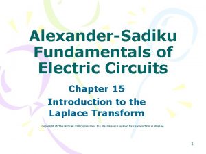 AlexanderSadiku Fundamentals of Electric Circuits Chapter 15 Introduction