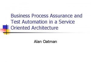 Business process assurance