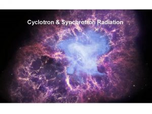 Cyclotron and synchrotron radiation