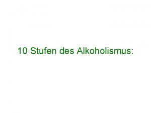10 stufen des alkoholismus