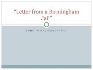 Letter from birmingham jail literary devices