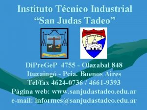 Instituto Tcnico Industrial San Judas Tadeo Di Pre