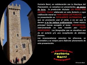 Factora Barni en colaboracin con La Boutique del