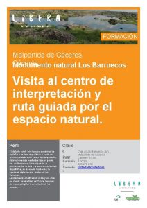 FORMACIN Malpartida de Cceres Monumento natural Los Barruecos