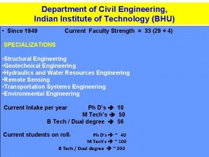 Department of Civil Engineering Indian Institute of Technology