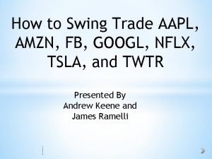 How to Swing Trade AAPL AMZN FB GOOGL