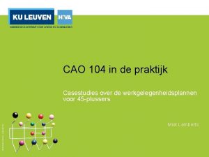 Cao 104 voorbeelden