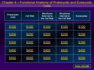 Chapter 4 Functional Anatomy of Prokaryotic and Eukaryotic