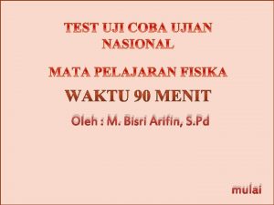 Oleh M Bisri Arifin S Pd mulai 1