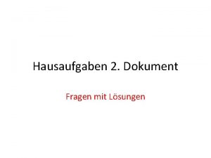 Hausaufgaben könig