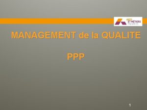 Principe management qualité