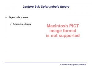 Nebular theory steps