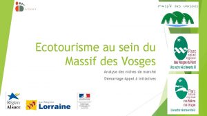 Ecotourisme au sein du Massif des Vosges Analyse