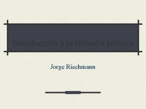 Introduccin a la filosofa poltica Jorge Riechmann Shakespeare