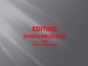 Paska produksi