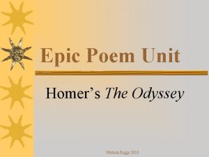 Epic Poem Unit Homers The Odyssey Melissa Biggs