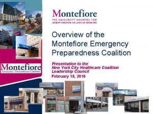 Overview of the Montefiore Emergency Preparedness Coalition Presentation