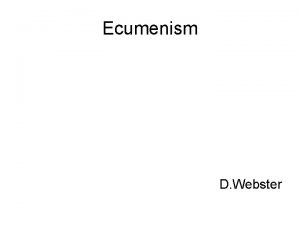 Ecumenism D Webster Religious Dialogue in Multifaith Australia