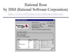 Rational software corporation Rational software corporation