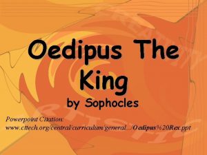 Oedipus the king citation
