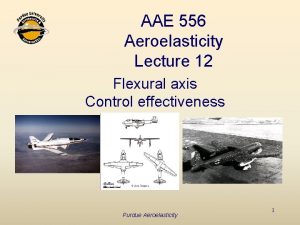 AAE 556 Aeroelasticity Lecture 12 Flexural axis Control