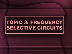 Rl circuit transfer function