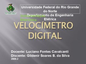Universidade Federal do Rio Grande do Norte Departamento