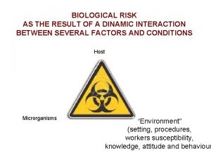 BIOLOGICAL RISK AS THE RESULT OF A DINAMIC