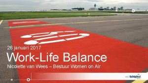 26 januari 2017 WorkLife Balance Nicolette van Wees