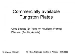 Commercially available Tungsten Plates Cime Bocuze St Pierreen