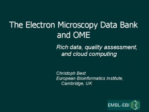 Electron microscopy data bank