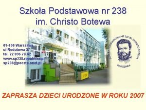 Szkoa Podstawowa nr 238 im Christo Botewa 01