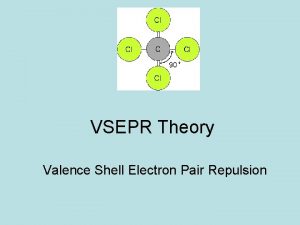 VSEPR Theory Valence Shell Electron Pair Repulsion VSEPR
