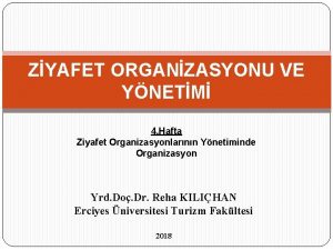 Ziyafet organizasyonu örneği