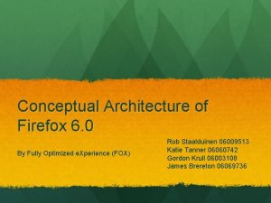 Firefox architecture