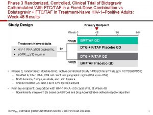 Phase 3 Randomized Controlled Clinical Trial of Bictegravir