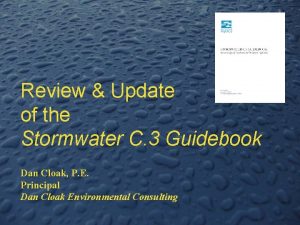 Review Update of the Stormwater C 3 Guidebook