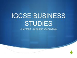 Igcse business formula sheet