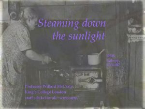 Steaming down the sunlight HSIS Galway 171107 Professor