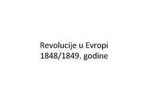Revolucije u evropi