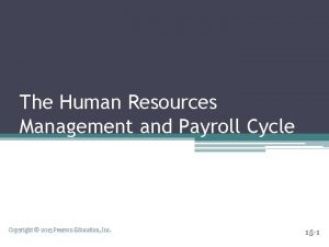 Payroll cycle activities