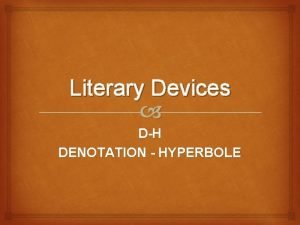 Denotation literary device