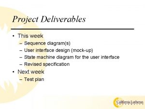 Ui deliverables