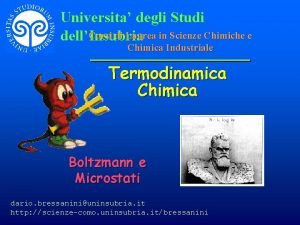 Universita degli Studi Corsi di Laurea in Scienze