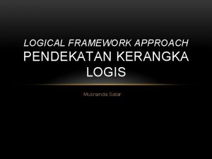Logical framework matrix