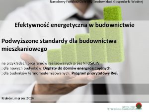 Narodowy Fundusz Ochrony rodowiska i Gospodarki Wodnej Efektywno