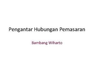 Bambang wiharto