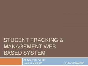 Student tracking system project